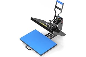 Delclynee 16" x 24" Slide Out (12.25") Heat Press Machine for T Shirts, Clamshell Pull Out Lower Platen, Industrial-Quality Digital Sublimation Printer for Heat Transfer Vinyl