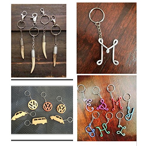 50 PCS Split Key Ring with Chain 25mm Open Jump Ring Durable Key Chain Parts and Connector, Silver