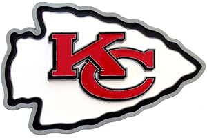 BUBBACARE Siskiyou Sports NFL Kansas City Chiefs Large Logo Hitch Cover, Class II & III, White