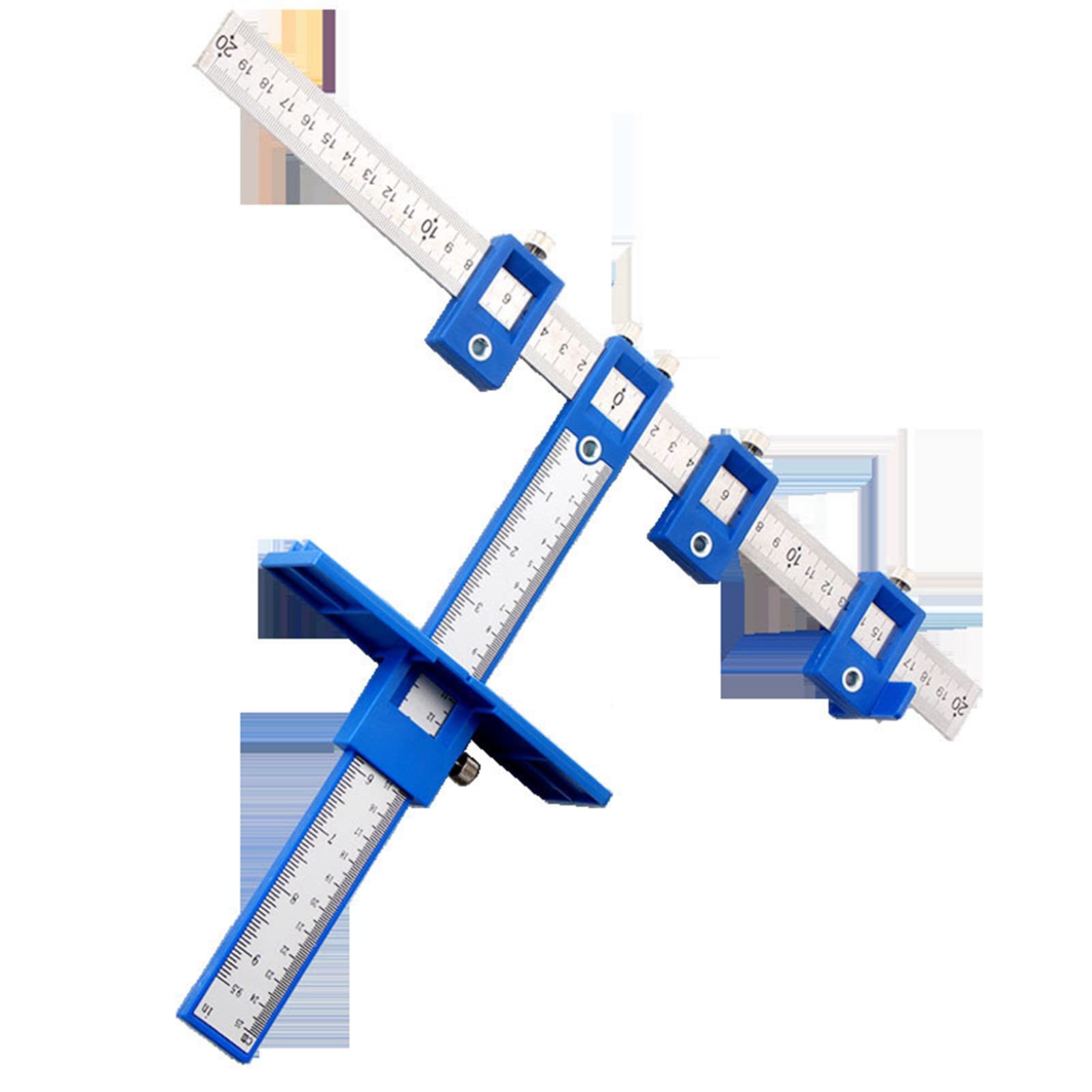 Nimomo Cabinet Hardware Jig Drill Guide, Cabinet Handle Template Tool Dowel Jig Carbon Steel Cabinet Hardware Jig Tool Adjustable Punch Locator Drilling Template for Door Drawer Handles Pulls Knobs