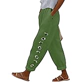 LOVESHOOT Women Linen Pants Summer 2026 High Waist Comfy Gauze Slacks Lightweight Casual Loose Trousers with Pockets
