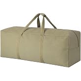 DoYiKe Canvas Travel Duffle Bag,Military Tent Duffel Storage Armygreen | Heavy Duty Gear Equipment Sports Camping Bag 60L