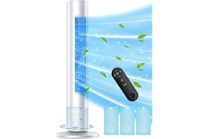 BALKO 35 INCH Evaporative Air Cooler, 2024 Upgraded Swamp Cooler Air Conditioner 20Ft Remote, 70°Oscillation Windowless Air Conditioner, 3 Speeds, Smart Timer for Auto-Off, Air Cooler for Room Bedroom