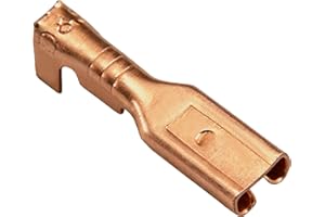 Heschen female spade quick splice crimp terminals 2.8mm crimp connector non insulated 100 pcs