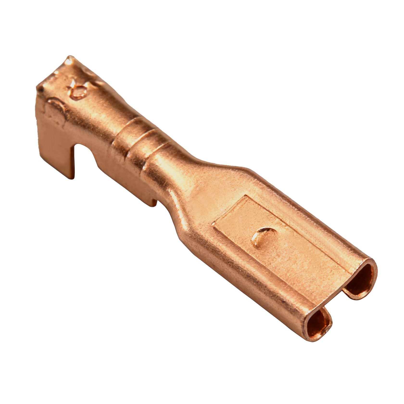 Heschen Female Spade Quick Splice Crimp Terminals, 2.8mm Crimp Connector, Non Insulated, 100 pcs