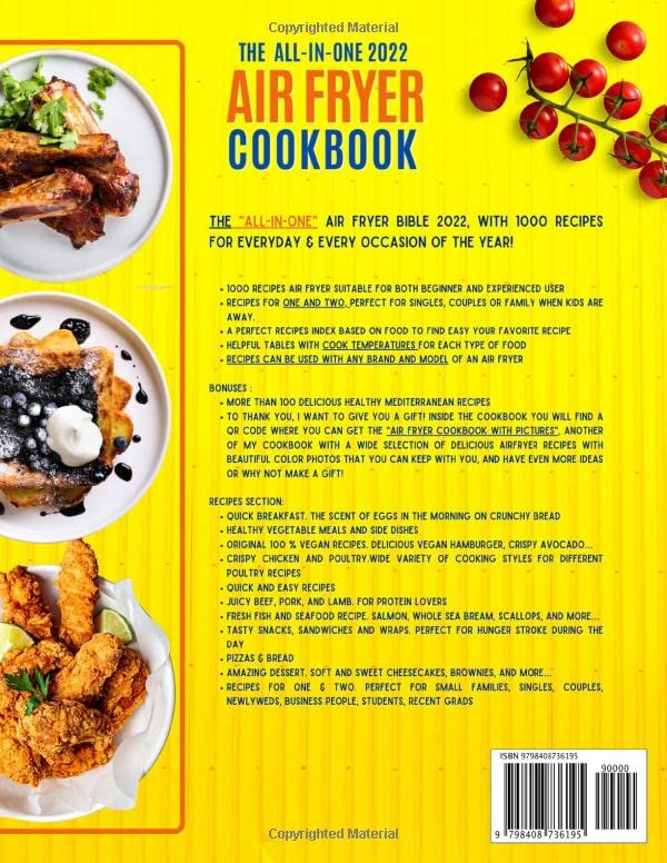 Air fryer Cookbook The ALLINONE 2022 Air Fryer Bible. 1000 Recipes