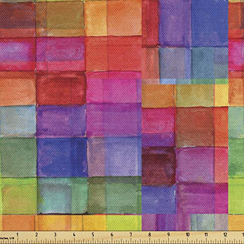 Ambesonne Abstract Fabric by The Yard, Rainbow