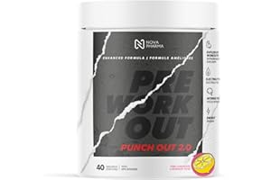 Nova Pharma Punch Out Pre Workout Powder – L-Carnitine and Antioxidant-Rich Pre Workout Supplement, Boost Stamina and Enduran