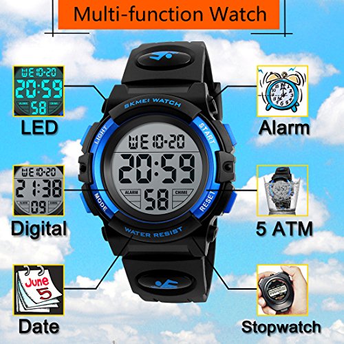 3 Watch+Waterproof+Stopwatch+Digital+Wristwatch