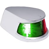 TRUE MODS Red Green Bow LED Marine Boat Navigation Light | USCG ABYC A-16, for Pontoon Yacht Fishing Boat, 2 Nautical Mile Visibility, Waterproof, Chrome ABS, Bicolor