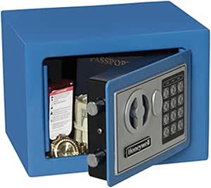 Honeywell Safes &amp; Door Locks 5005B HONEYWELL-5005B Steel Security Safe with Digital Lock, 0.17-Cubic Feet, Blue, 0.17 Cubic Feet