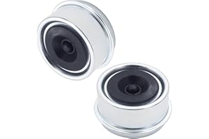 PETIT MANON 2 PCS Trailer Bearing Dust Cap Trailer Axle Grease Cap, 2.44''Trailer Axle Dust Cap Cup Grease Cover Wheel Center Caps with 2 Rubber Plugs, Bearing Dust Cap for 5200 to 6000 Lb Trailer Axle Wheel Hub