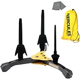 Lumintrail Hercules Flute/Clarinet Stand &amp; Piccolo Stand w/ Carrying Bag, DS543BB, Foldable, 2 Clarinet/Flute Pegs &amp; 1 Piccolo Peg, w Cleaning Cloth