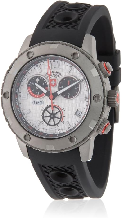 Swiss Military Rallye GMT Chronograph Silver Dial Mens Watch 2745