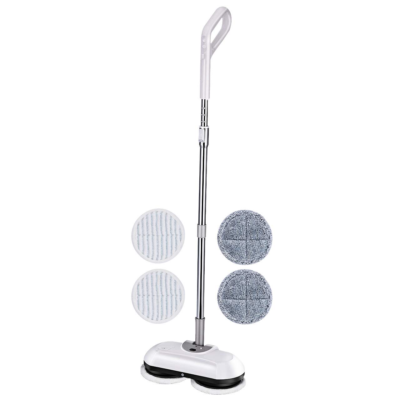 Homitt Upgraded Electric Spin Mop Floor Scrubber, Cordless Power Spray Floor Mop