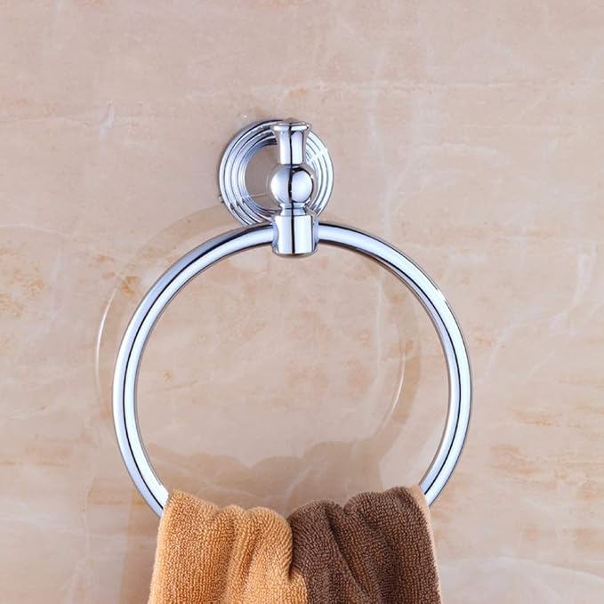 Rishx Soporte de Anillo de Toalla Redonda de latón Macizo WC montado en