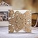 Doris Home Champange Gold Laser-cut Lace Flower Pattern Wedding Invitations Cards, 1 piece