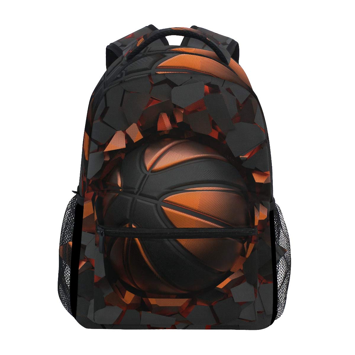 Abstract Sport Basketball Crash Backpacks College School Bag Shoulder Casual Travel Daypack Hiking Camping