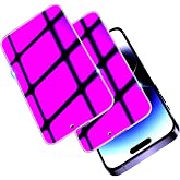 HPTech Gradient Colorful Privacy Screen Protector for iPhone 14 Pro Max | Anti Spy Private Tempered Glass, Anti Blue Light HD Full Coverage, Purple, 2 Pack