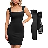 Popilush Work Dresses for Women 2025 Shapewear Mini Dress Sleeveless Summer Business Casual Outfits Formal Dress Office