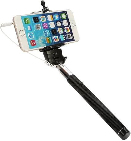 Amazon Tkoofn Iphone Android自撮り棒 スマホ自撮り棒 有線自撮り棒 設定不要 しっかりした構造で安心と便利 ブラック 自撮り棒 通販