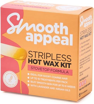 Smooth Appeal Facial Hair Remover Wax 40g Lavender Oil Argan Oil Stove-Top