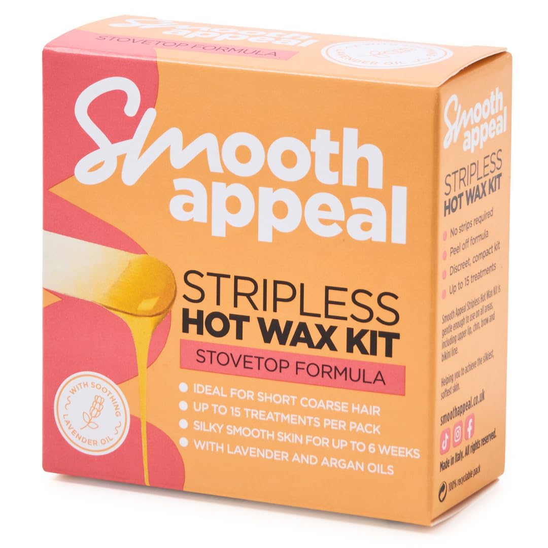 Smooth Appeal Facial Hair Remover Wax - Original Stove-top Heating Wax Formula for Professional Hair Remover, Simply Peel Off, Enriched with Lavender Oil & Argan Oil for Face Care, 40g