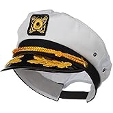 Captain's Yacht Sailors Hat Snapback Adjustable Sea Cap Navy Costume Accessory (1 Pc)