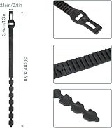 KINGLAKE 8Pcs 50cm Black Tree Ties Heavy Duty Adjustable Garden Supports view 2