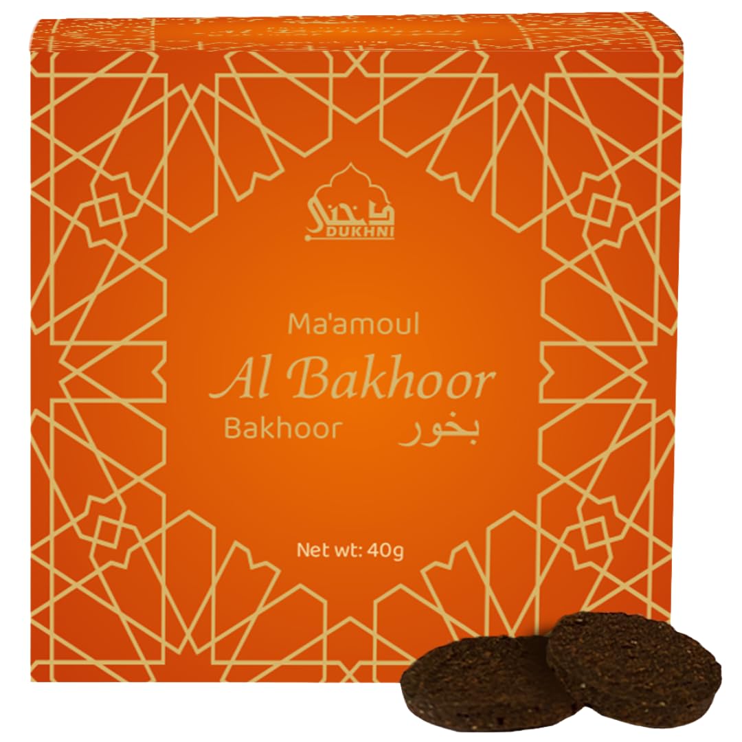 Maamoul Al Bakhoor by Dukhni | 40 grams Arabic Oud Bakhoor Incense | Sweet Floral Oudh Blend | Luxurious Bakhour for Prayer Time, To Relax & Meditate | Handmade Islamic Gifts for men & women