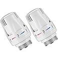 2 Pcs Thermostatic Radiator Heads Automatical Temperature Control Heads Anti Freeze Radiator Valve Heating Systems for Home Office