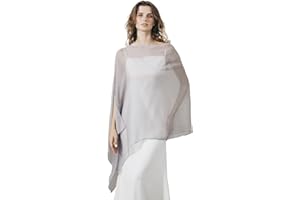 BEAUTELICATE Sheer Bridal Shawl for Wedding Dress 3 Multi-ways Shawl Bridesmaids Capelet Scarf