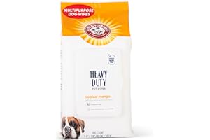 Arm & Hammer for Pets Heavy Duty Multipurpose Dog Bath Wipes, Mango Scent - Grooming Dog Wipes for Butt, Paw Wipes for Dogs, Dog Deodorant and Odor Eliminator, Pet Cleaning Wipes, 100 Count