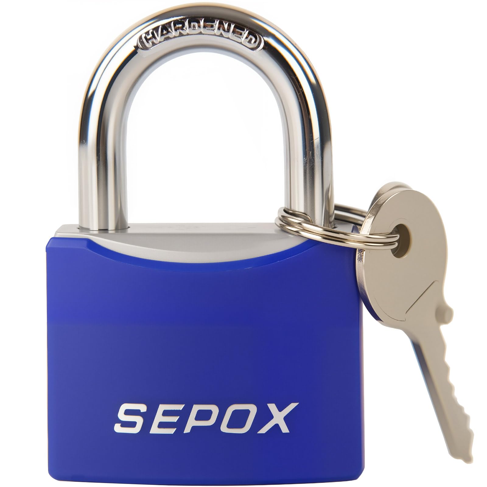 Photo 1 of SEPOX® Large Outdoor Padlock, Heavy Duty 50mm 2" All-Weather Keyed Padlock - Solid Steel Body with 3pcs Keys, Waterproof Blue Cover, Ideal for Gates, Fences, Chain, Gym Lockers, Toolboxes & Sheds