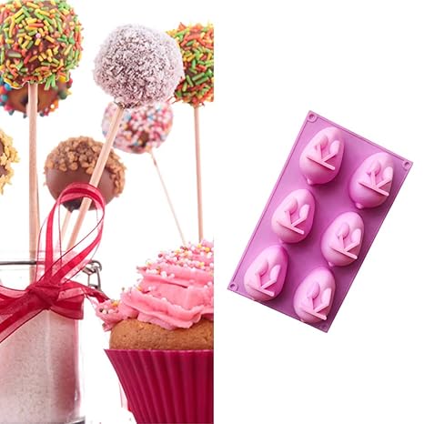 bhty235 Silikon-Kuchenformen-Set, 6 Kaninchenform, lebensmittelechtes Silikon, Schokoladen-Lebensmittel-Formen
