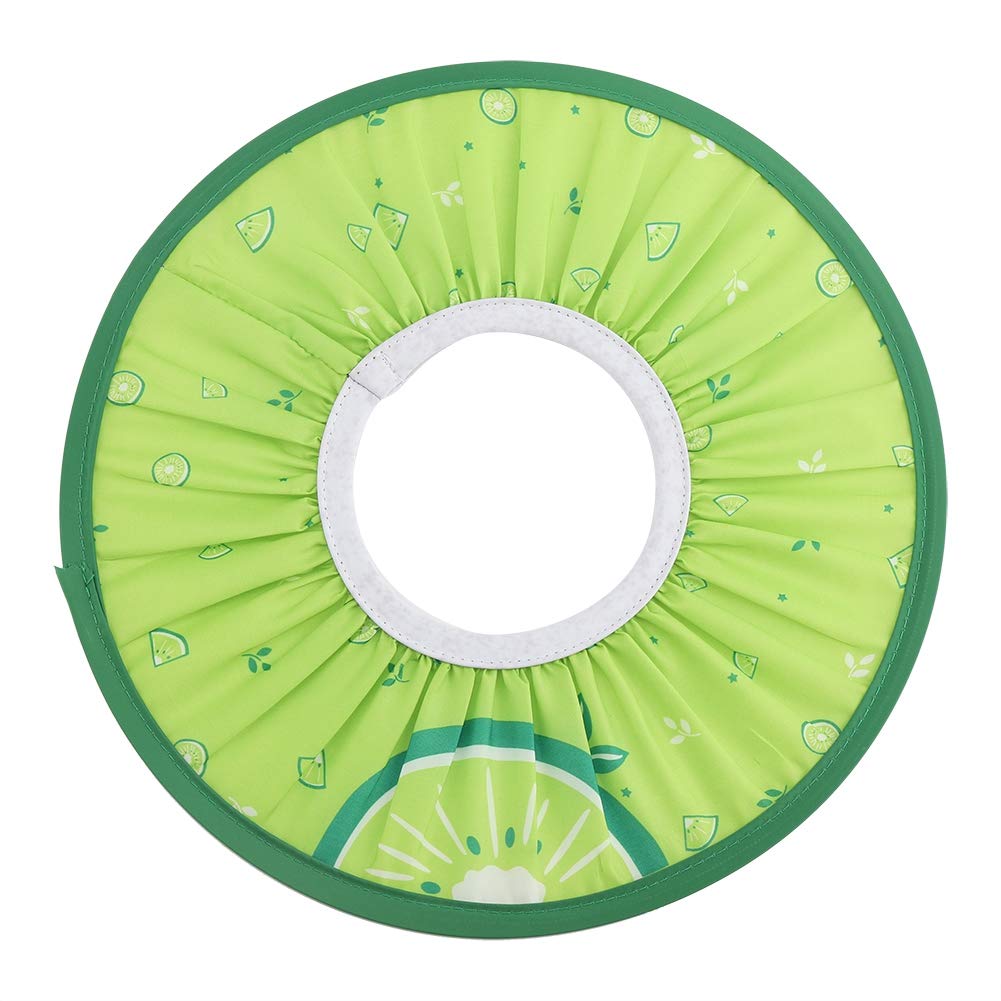 Elastic Kids Shampooing Cap, Soft Waterproof Cloth Bathing Shower Eye Hat for Kids Children Baby(Green)