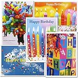 Birthday Card Assortment, 2 Each of 5 Designs Boxed 10 Cards & env Made in USA by CroninCards