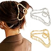 Gortin Metal Claw Clips Gold Hair Clips for Thick Hair Large Strong Hold Hair Claws Hair Accessories for Women Pack of 2