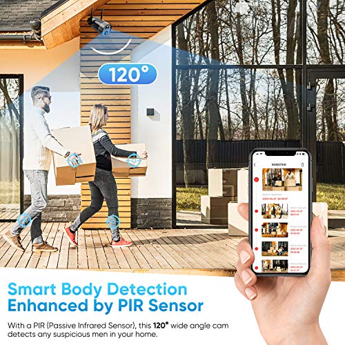 Wireless Outdoor Security Camera, KAMTRON Rechargeable Battery Powered Home Security Camera