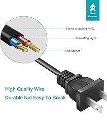 Mini Fridge Power Cord Compatible with Frigidaire