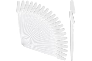 HFATMOS 21 Pcs Eyebrow Razors, Face Razors Multipurpose, Exfoliating Dermaplaning Tools, Eyebrow Trimmers Shaver with Safety Cover, Facial Hair Removal for Women Men Body Use (White)