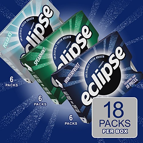 ECLIPSE Sugar Free Mint Chewing Gum Variety Pack, 18-Count Box