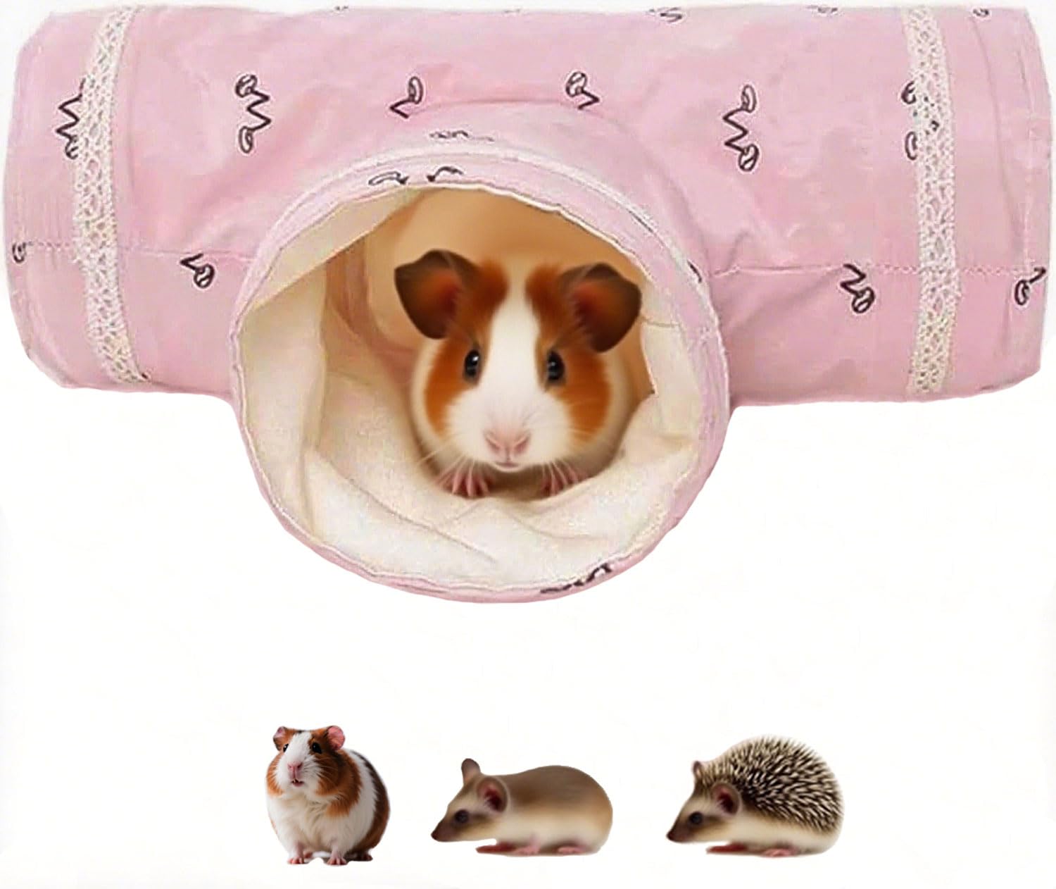 ASOCEA Guinea Pig Tunnel, Collapsible Guinea Pig Hideaway Hideout Hamster Tunnel and Tube Toy Small Animal Activity Toys for Chinchilla Ferret Hamster Mice Rat
