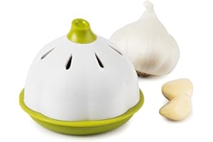Joie Garlic Storage pod, White and Green, 9 x 9 x 7 cm