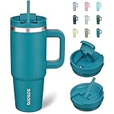 BJPKPK 30 oz Insulated Tumbler With Lid And Straw Stainless Steel Tumblers Cup With Handle For Women And Men,Laguna