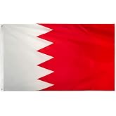DANF Bahrain Flag 3x5 Foot Bahraini National Banner | Fade Resistant, Brass Grommets, Canvas Header Thick Polyester Flag 3 X 5 Feet