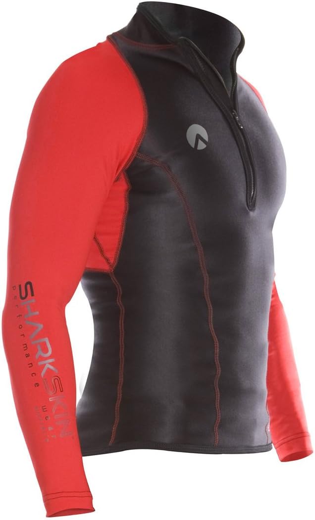 Sharkskin Men's Chillproof Performance Wear Longsleeve Shirt Rash Guard Scuba Water Sports Diving Snorkeling
