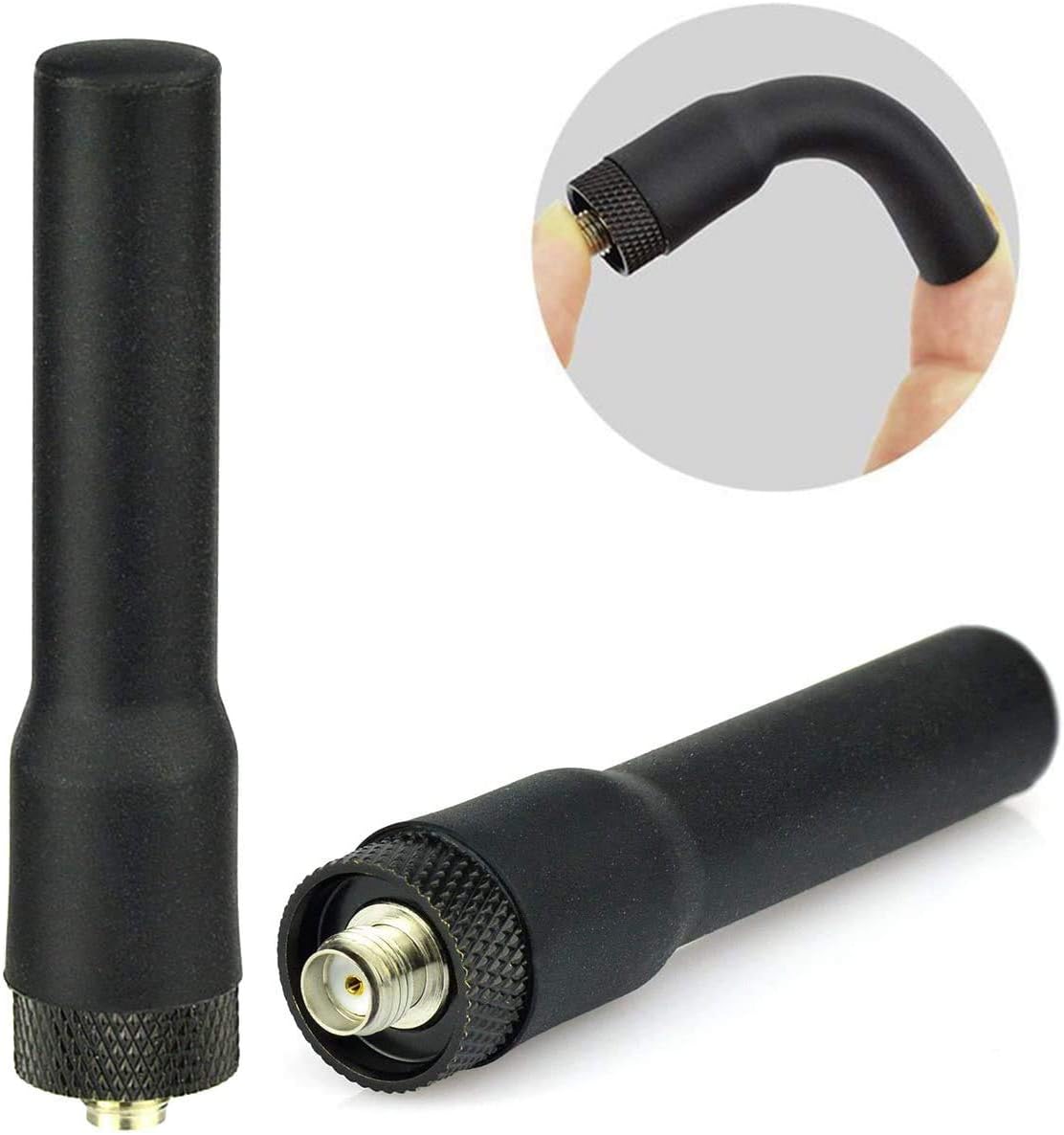 Bingfu Radio Antenna Dual Band VHF UHF 136-174MHz 400-460MHz Handheld HT Walkie Talkie Two Way Radio SMA Female Flexible Rubber Aerial Compatible with Retevis Baofeng BF-F8HP UV-5R UV-82 - Image 5