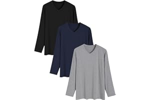 Latuza Men's Bamboo Viscose Pajama Shirt Long Sleeve Soft Sleep Top