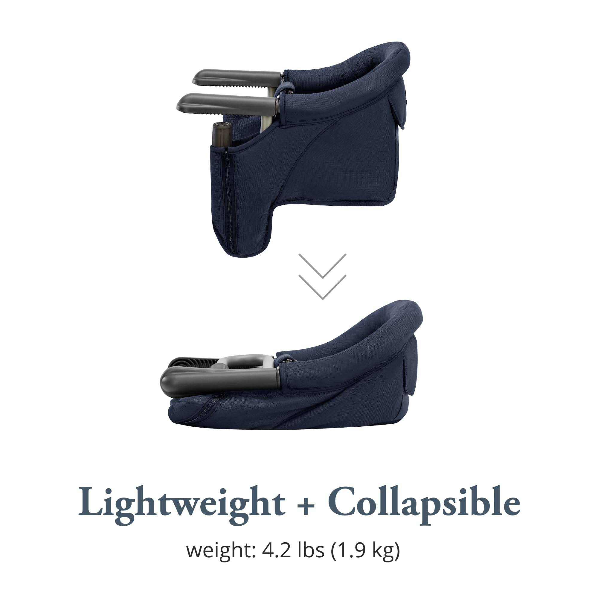 Inglesina Fast Table Chair - Navy + Fast Dining Tray - Portable Baby High Chair - for Babies & Toddlers up to 37 lbs - Fits Tables 0.8'' to 3.5'' Thick - Compact & Easy to Use - Travel Bag Included